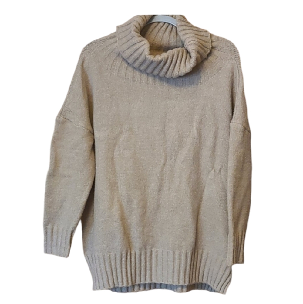 Light Brown Cowl Neck Sweater Size XL